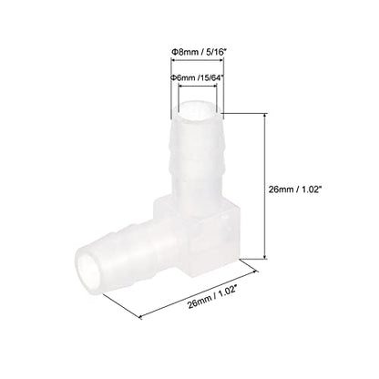 uxcell 5/16" 90 Degree Elbow Hose Barb, 4pcs L-Shaped Aquarium Air Valve Connector Tubing for Fish Tank Pond Air Line - size: 5/16"