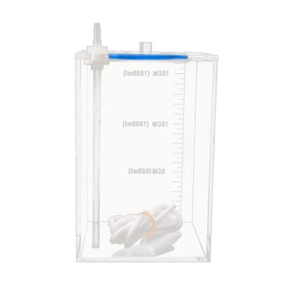 Aquarium Choice Acryli Made Liquid Storage Bucket Dosing Pump Reservoir Container (4.25 * 4.25 * 6.5 Inch;1500ml/1.5L（Blue Version) - size: 4.25*4.25*6.5 Inch;1500ml/1.5L（Blue)