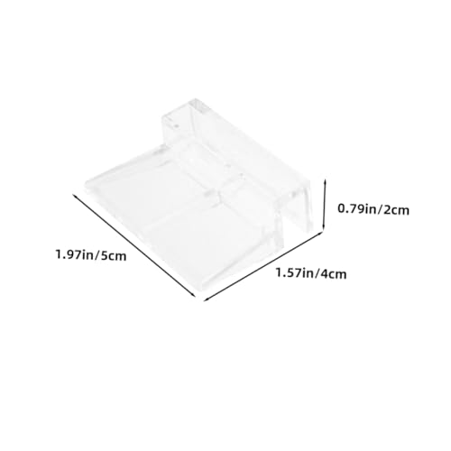 LIOOBO 6pcs Aquarium Lid Clips for Glass Covers Durable Acrylic Fish Tank Support Holders Rimless Aquarium Lid Protector Clips Elegant Design for Secure Fit