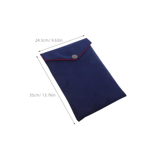 COLLBATH Chinese Style Scriptures Storage Bag Large Capacity Corduroy Soft Material Bible Holder Pouch Spacious Classic Minimalist Design for Religious Texts