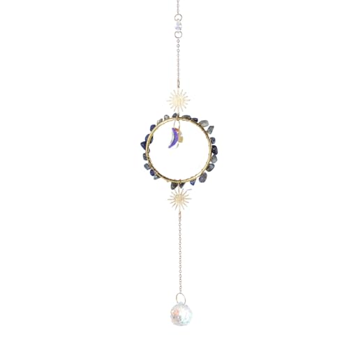 Crystal Rear View Mirror Car Charms | Crystal Sun Catcher | Car Hanging Accessories for Women Men | Dream Catcher Decor | Unique Gift Idea(Lasurite) - color: Colorful a
