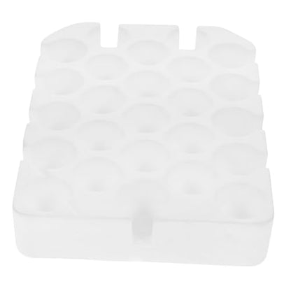 Cabilock 25holes Test Tube Rack Aquarium Tube Holder Sturdy Foam Stand Lab Test Storage Organizer - color: White