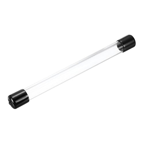 MECCANIXITY Clear Storage Tube 18x22mm Small Plastic Round Tubing with Caps Rigid Bottle Container 250mm/10 Inch for Item Stored - size: 18x22x250mm