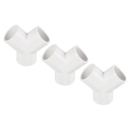 PATIKIL 25mm PVC Pipe Fittings, 3 Pack 3 Way Y Shape Water Tubing Joint Connectors Adapters Union for Garden Irrigation Home Aquarium - size: 25mm