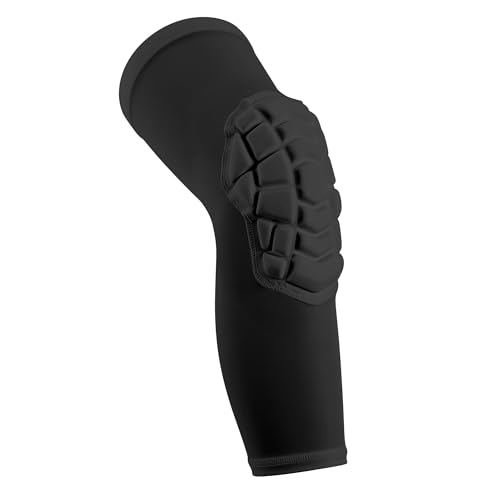 Basketball knee pads, compression leg covers for teenagers and adults, wrestling knee pads, football volleyball, pickleball, weightlifting knee pads (1 black long knee pad, Medium) - color: 1 black, size: Medium