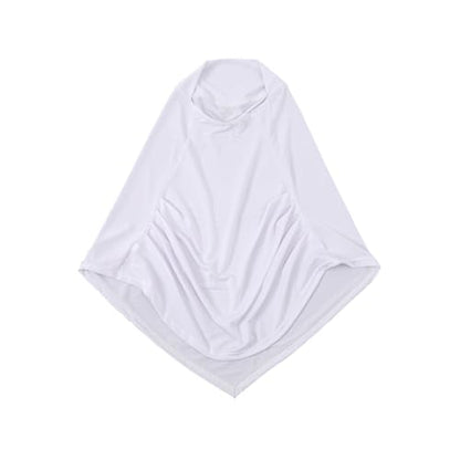 LMVERNA Ready To Wear Hijab for Women Muslim Instant Turban Soft Scarf for Prayer Long Hijabs - color: White