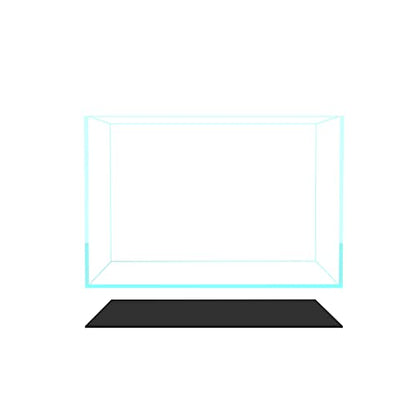 Fzone 10 Gal Rimless Low Iron Fish Tank Nova Clear Ultra-White 45° Mitered Edges Translucent Glass Anata Series Aquarium w/Black Foam Leveling Mat(S45-W30) - size: 10 Gal, 17.7x11.8x11.8inch