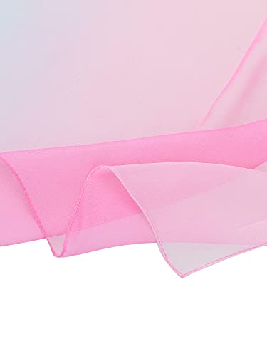 uxcell Women'sChiffon Sheer Long Scarf Silky Gradient Party - color: Pink Blue