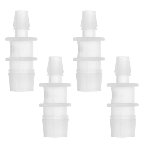 4pcs Plastic Hose Barb Fitting 9/16" to 5/16" Barbed Splicer Mender Joint Adapter Aquarium Clear - size: 9/16"-5/16"