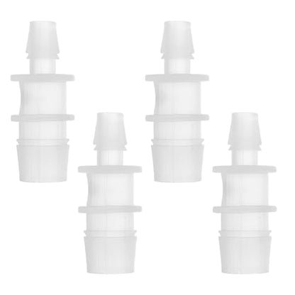 4pcs Plastic Hose Barb Fitting 9/16" to 5/16" Barbed Splicer Mender Joint Adapter Aquarium Clear - size: 9/16"-5/16"