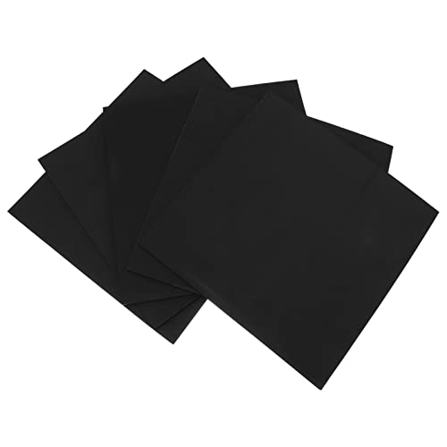 5pcs Aquarium Insulated Pad Non- Shockproof Fish Tank Mat Easy to Cut Provides Warmth and Comfort for Fish Compression-Resistant Black