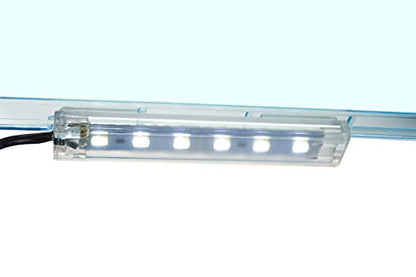 Penn-Plax Cascade Ultra Bright Mini LED Light - Submersible Aquarium Accent Light with 6 White Bulbs - USB Powered with On/Off Switch, Suction Cups or Clip Mount - Great for Desktop & Nano Fish Tanks