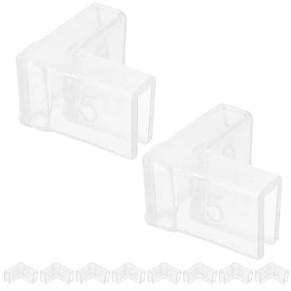 Kisangel 10pcs Silicone Corner Protectors 90° L-Shaped Safety Corner Guards for Fish Tank and Furniture Edges, 5mm Thick Bumpers for Aquarium and Table Edge Protection