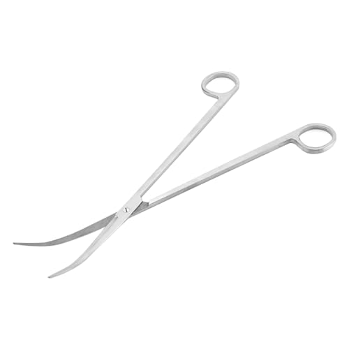 Stainless Steel Aquarium Scissors Fish Tank Plant Scissors Long Curved Aquarium Scissors Aquarium Plant Trimming Scissors Fish Tank Cleaning Tool