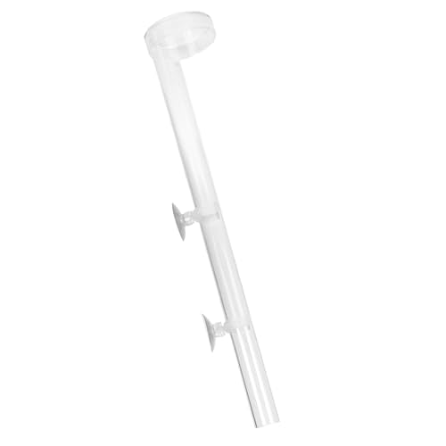 Fish Shrimp Feeding Tube and Tray, Acrylic Clear Aquarium Shrimp Feeding Tube and Dish Set, Fish Feeder Tube Plate Suction Wall Mount, Assembled Shrimp Feeder Tube Tray for Fish Shrimp (15.74 inches)