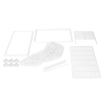 Aquarium Breeder Box with Suction Cups Partition Design Detachable Isolation Hatchery for Fish Fry Tank Breeding(L with Partition) - size: L (with Partition)