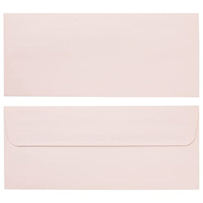 Best Paper Greetings Money Envelopes for Cash - 4 1/8 x 9 1/2 In, Blush Pink & Rose Gold Foil Lined, 50 Pack - Decorative Letter Envelopes for Invitations & Mailing