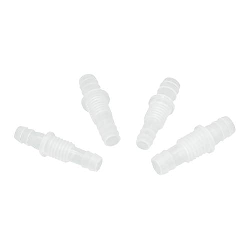 1/8” Thru-Bulk Bulkhead Plastic Hose Barb Fittings Union Adapter Fittings for Aquarium Fuel Gas Liquid Air with Metal washers (Pack of 3) - color: 3 pcs, size: 1/8 Inch