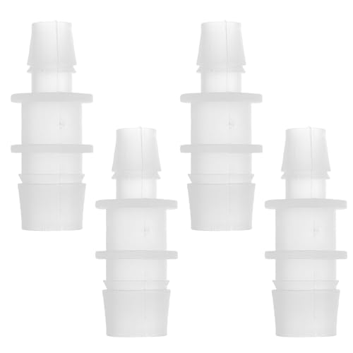 4pcs Plastic Hose Barb Fitting 9/16" to 3/8" Barbed Splicer Mender Joint Adapter Aquarium Clear - size: 9/16"-3/8"