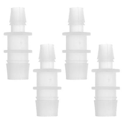 4pcs Plastic Hose Barb Fitting 9/16" to 3/8" Barbed Splicer Mender Joint Adapter Aquarium Clear - size: 9/16"-3/8"
