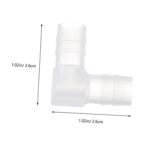 SOLUSTRE 10pcs L Shaped Plastic Hose Connector Sturdy Elbow Fitting for Garden and Aquarium 1/2 Inch Barbed Adapter for Flexible Tubing
