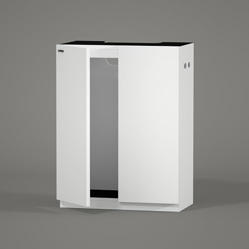 Aquarium Wooden Stand and Cabinet for up to 16 Gal Tank, Fish Reptile Sea Salt WaterTank Stand, Nano Foam Leveling Mat Included, W23.6xD11.8xH31.5 in, Wooden Matte White Painted(Stand Only) - color: White, size: W23.6xD11.8xH31.5in(60x30x80cm)