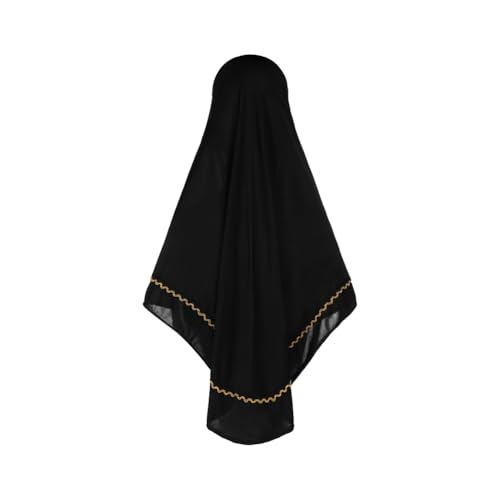 SIQITECHNO Womens Ready To Wear Hijab Scarf Muslim Islamic Head Wrap Instant Hijab Ramadan Eid Prayer Jersey Long Turban Cap - color: Black
