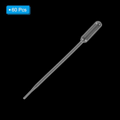 PATIKIL 0.5ml Pipettes Dropper, 60pcs Plastic Pipettes Disposable Pipette Transfer Pipette Calibrated Plastic Eye Dropper for Science Laboratory Resin DIY Crafts Art Makeup Oil - size: 0.5ml