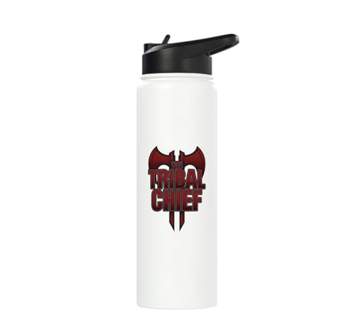 The Tribal Chief Combat Sports Funny Mma Wrestling Stainless Steel Insulated Water Bottle - color: White