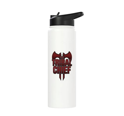 The Tribal Chief Combat Sports Funny Mma Wrestling Stainless Steel Insulated Water Bottle - color: White