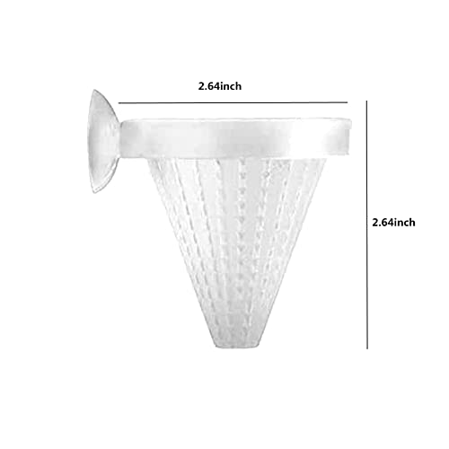 alfyng 8pcs Aquarium Red Worm Cone Feeder, Bloodworm Cone Feeder, Shrimp Fish Food Feeding Plastic Cup with Suckers for Fish Tank (2.64 x 2.64 inch)