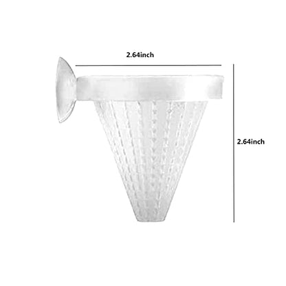 alfyng 8pcs Aquarium Red Worm Cone Feeder, Bloodworm Cone Feeder, Shrimp Fish Food Feeding Plastic Cup with Suckers for Fish Tank (2.64 x 2.64 inch)