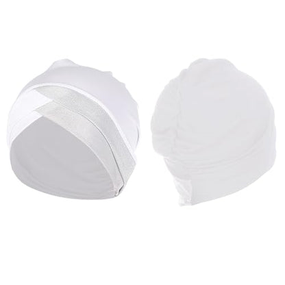 PURFUN 2 Pcs Muslim Inner Hijab Caps Women Girls Stretchy Breathable Full Cover Undercap Tube Bonnet Under Scarf Hats Beanie - color: White+deep Grey/2pcs