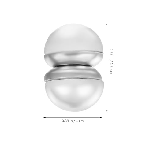 10 Pairs Pearl Magnetic Veil Weights Hijab Magnets for Wedding Veils Dress Weights for Wind Double-Sided Magnetic Pins for Scarves Clothing and Bridal Use