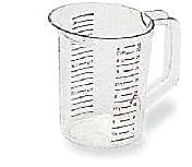 Rubbermaid Commercial Products Bouncer Clear Measuring Cup 4-Cup/1-Quart Clear Strong Food Grade Easy Read for Liquid/Dry Ingredients for Home/Professional Kitchen - size: 32-Ounce