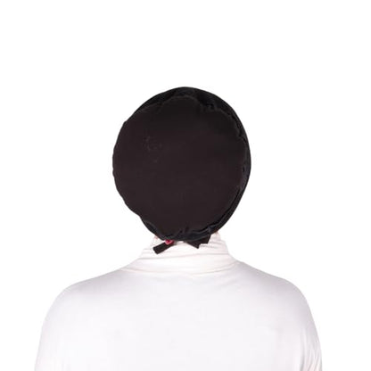 Mu Lan Song Handmade Velvet Cotton Shaper | Grip Hair Grip Scarf | Anti-Slip Non-Slip | Hijab Scarf Shawl Bun Volumizer - color: Black