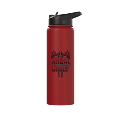 The Tribal Chief Combat Sports Funny Mma Wrestling Stainless Steel Insulated Water Bottle - color: Red