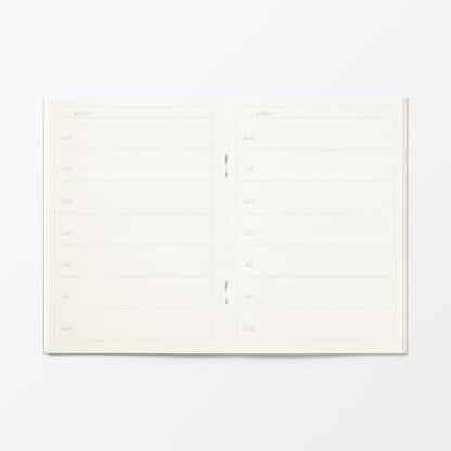 Muji 84925283 Weekly Notebook, A6, 32 Sheets - size: A6, style: Weekly