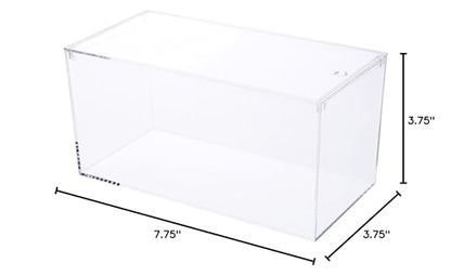 Pioneer Plastics 083CAQUA Clear Micro Habitat Terrarium, Tarantula Enclosure, Desktop Aquarium, 7.75" W x 3.75" D x 3.75" H