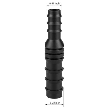 5 Pack 3/4 Inch x 1/2 Inch PVC Reducing Couplings | Schedule 40 Barbed Insert Adapters | Black Hose Connectors - size: 3/4"x1/2" Insert-5pcs, style: Coupling