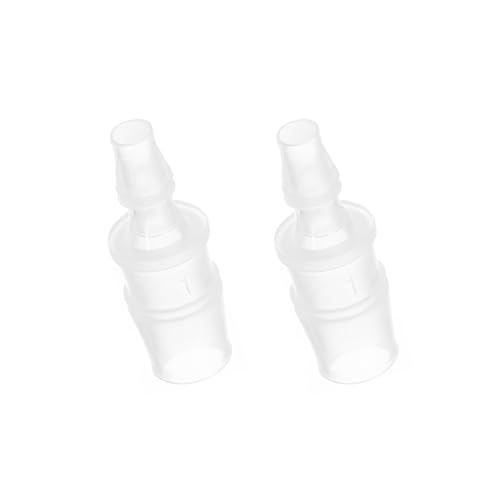 PATIKIL 1/2" x 1/4" Plastic Hose Barb Fitting, 2 Pcs Thru-Bulk Pipe Connectors Barbed Splicer Mender Joint Adapter Union for Aquarium Fuel Gas Liquid Air - size: 1/2" x 1/4"