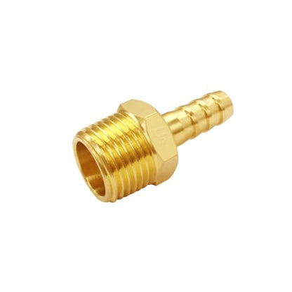 Uenede Brass 3/8" NPT Male to 5/16" Hose Barbed Fittings, 6PCS | Barb Pipe Fittings with Clamps Air Line Repair Connectors for Water Oil Gas - size: 5/16"Barb, style: 3/8"NPT Male