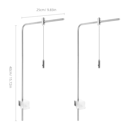 Totority Aluminum Alloy Fish Tank Light Holder, Adjustable Aquarium LED Lighting Stand Kit, Anti-Rust Hanging Bracket Support for Planted Tanks & Aluminum Decorations, Silver