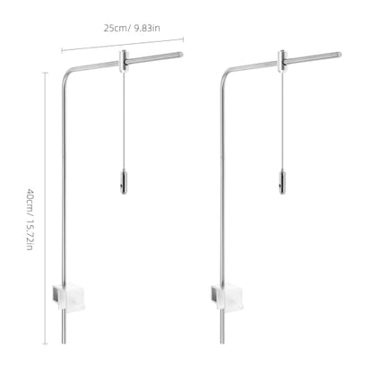 Totority Aluminum Alloy Fish Tank Light Holder, Adjustable Aquarium LED Lighting Stand Kit, Anti-Rust Hanging Bracket Support for Planted Tanks & Aluminum Decorations, Silver