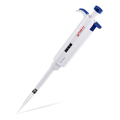 1000uL Micropipette, 1mL Lab Single Channel Micro Pipettes | Adjustable Variable Volume Manual Liquid Pipettor for Liquid, Scientific, School - size: 100-1000μl