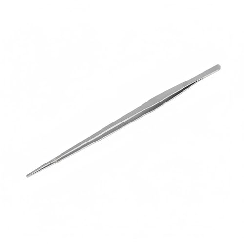 Stainless Steel Aquarium Tweezers for Aquascaping - 10.6 Inch Straight Head Tool for Precise Plant Placement and Substrate Arrangement in Freshwater Tanks