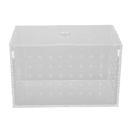 Fish Breeder Box, Aquarium Fish Breeding Box with Suction Cups, High Transparency Acrylic Hatchery Incubator Tank for Baby Fish Shrimp Clownfish Isolation and Rearing (14 * 8 * 9CM) - size: 14*8*9CM