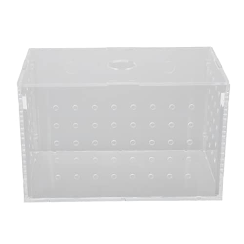 Fish Breeder Box, Aquarium Fish Breeding Box with Suction Cups, High Transparency Acrylic Hatchery Incubator Tank for Baby Fish Shrimp Clownfish Isolation and Rearing (14 * 8 * 9CM) - size: 14*8*9CM