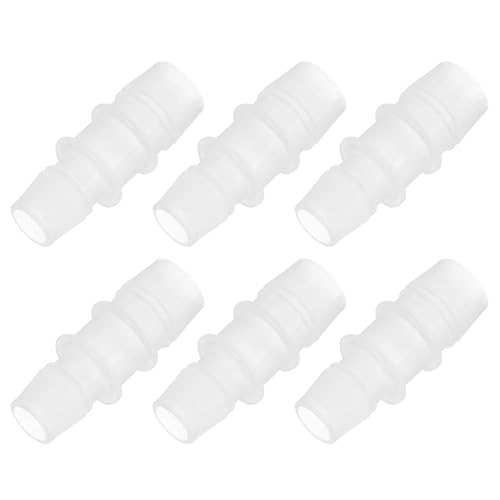 PATIKIL 1/2" to 5/8" 6 Pcs Plastic Hose Barb Fittings, Reducer Tube Fittings Pipe Line Adapter Union Splicer Joint Kit for Air Gas Water System Liquid Fuel Line Aquarium Tube Pump - size: 1/2"-5/8",(0.77"x2.05")