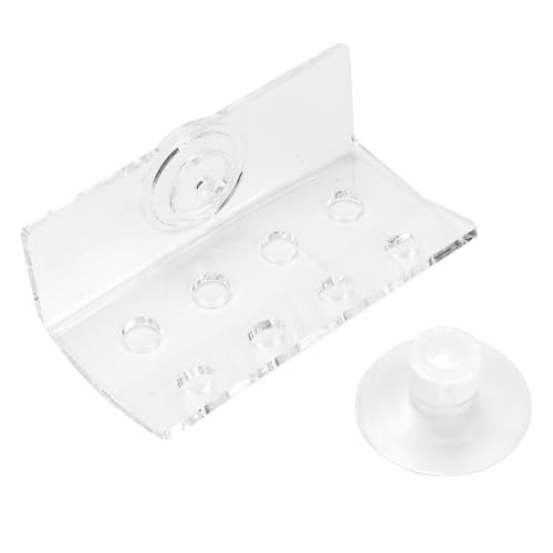 Transparent Acrylic Corals Frag Rack 8 Holes with Suction Cup Fish Container Corals Support Bracket Aquarium Corals Holder for Saltwater Tank